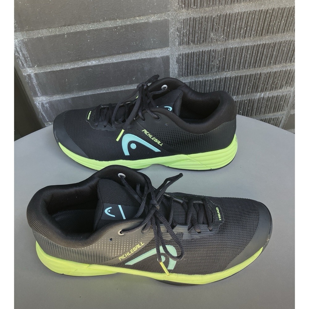 HEAD Revolt Evo 2.0 Men's Size 12 Black Light Green Tennis Pickleball Shoes WIDE
